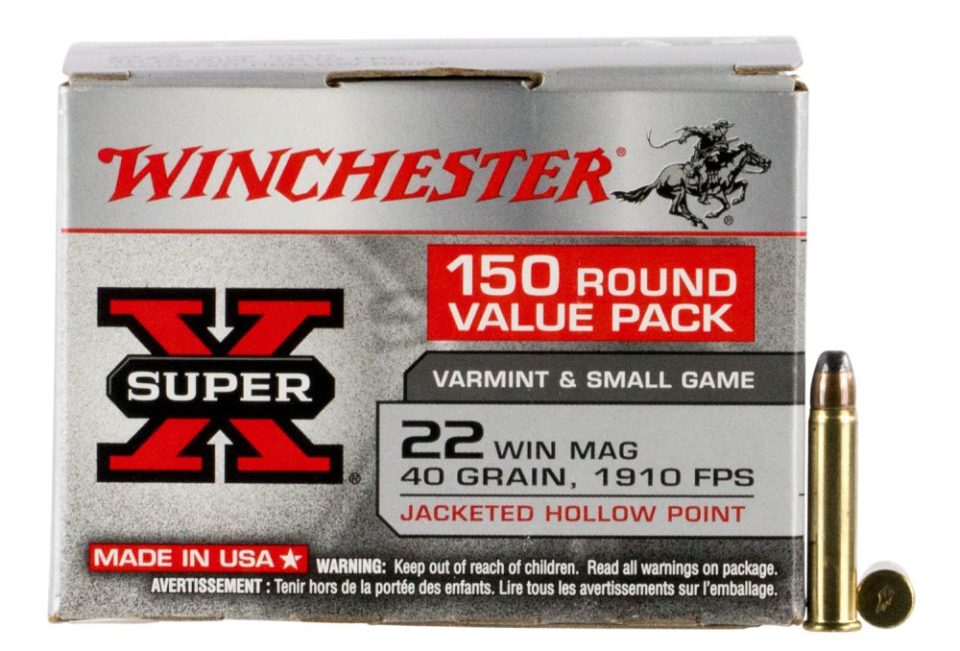 Winchester Super X Jacket hollow Point 150-pack 22WMR
