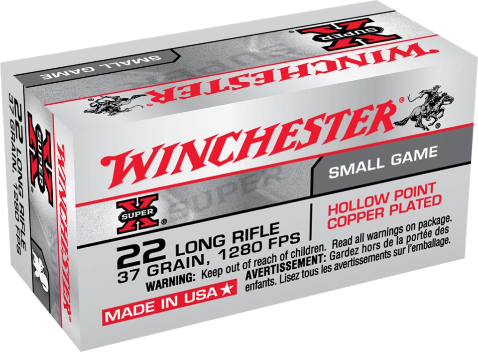 Winchester Super X 22LR Hollow Point Copper Plated