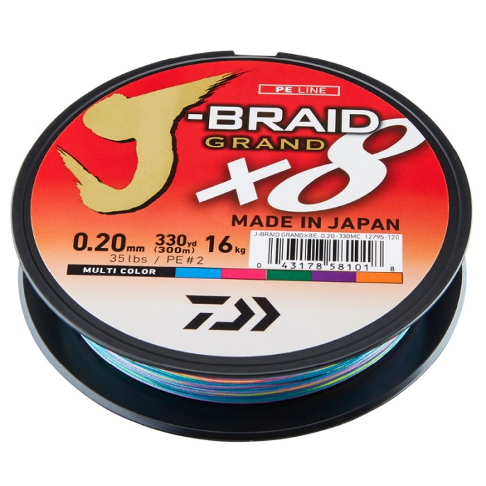 Daiwa J-Braid Grand X8 300m Multi Color