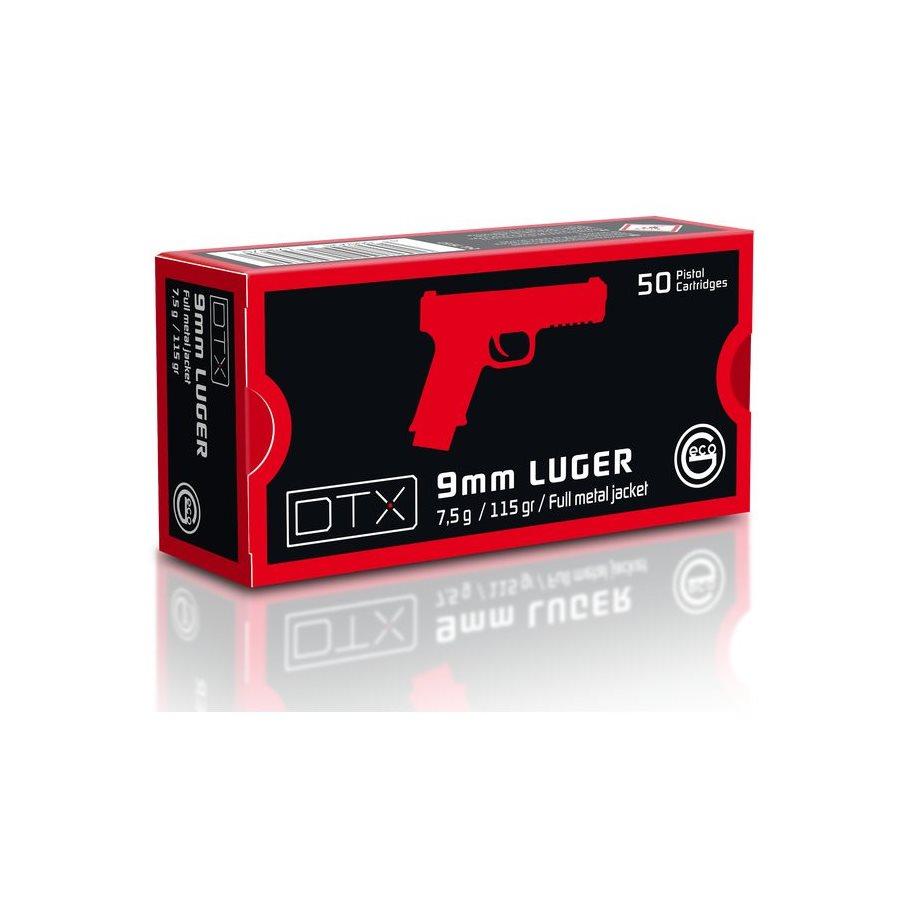 Geco DTX 9 mm Luger 7,5 g/115 gr, 50 st/Ask