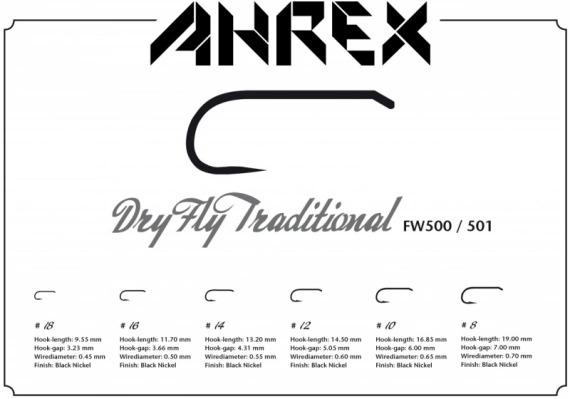 Ahrex Hooks FW500 Dry Fly Traditional