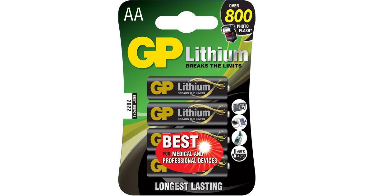 GP AA-litiumbatteri 4-pack