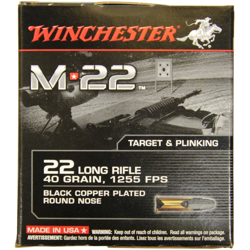 Winchester .22 Long Rifle M22 40gr CPRN – 500 Rounds