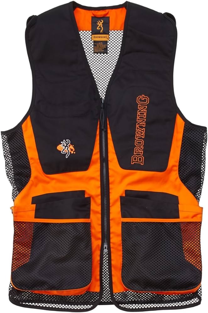 Browning Claybuster Vest Black Orange Medium
