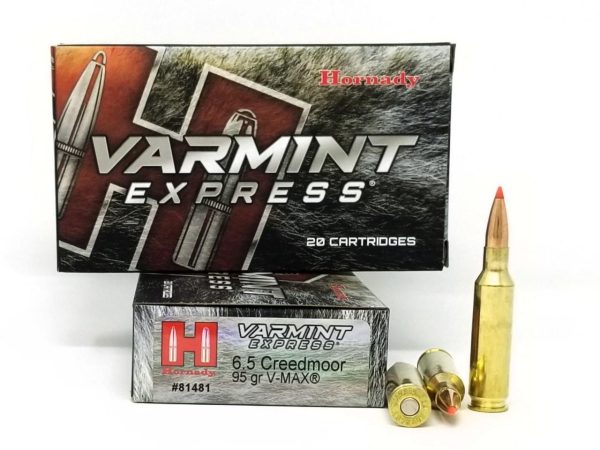 HORNADY VARMINT EXPRESS® AMMO 6.5 CREEDMOOR 95 GR V-MAX® 20/BOX