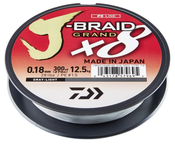 Daiwa J-Braid X8 Grand 135m Grey