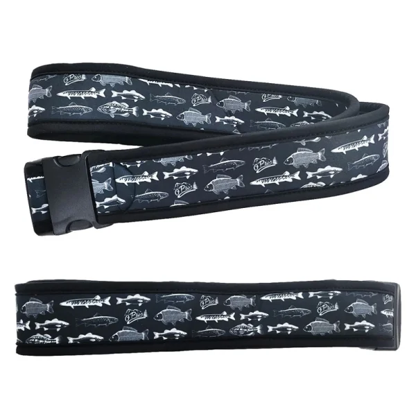 O´Pros Wading Belt Black and White Fish