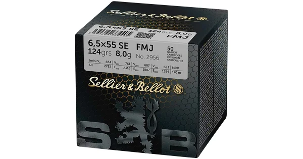 Sellier & Bellot 6,5x55 124gr FMJ 50Ask