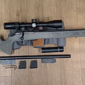 CZ 457 LRP Kal. 22LR med extra pipa Kal. 17 HMR